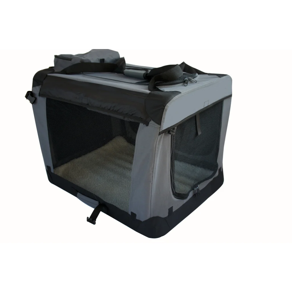 Large Foldable Soft Dog Cat Puppy Crate Bag with Curtain