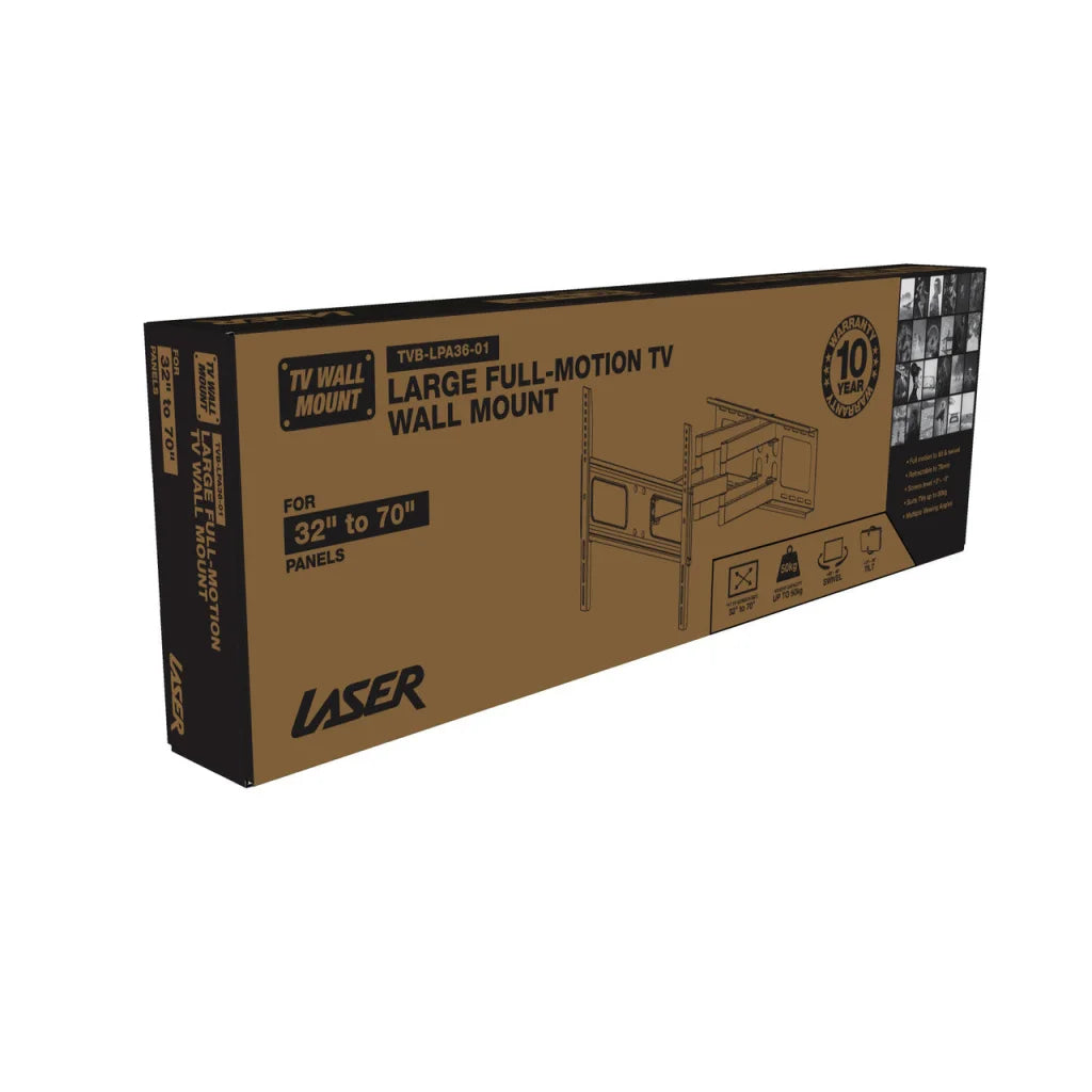 Large Full Motion TV Wall Mount 32 inches - 70 inches