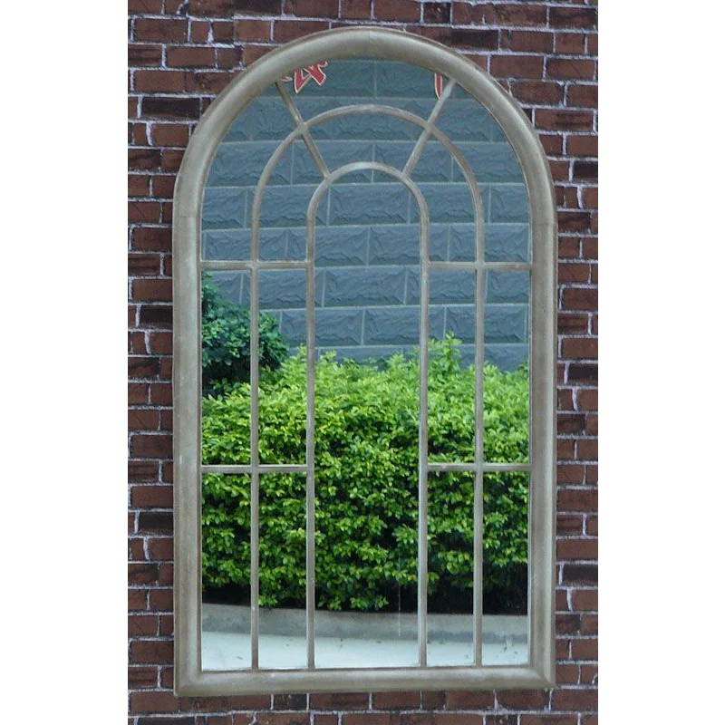 Large Garden Arched Window Mirror