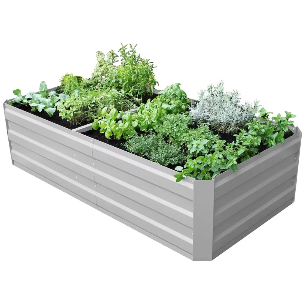 Large Garden Bed 180 x 90 x 45cm White - Furniture >