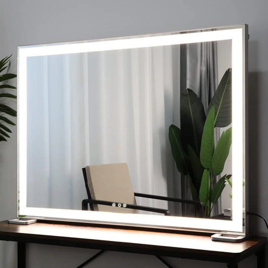 Large Hollywood Makeup Mirror 3 Modes Lighted and Smart