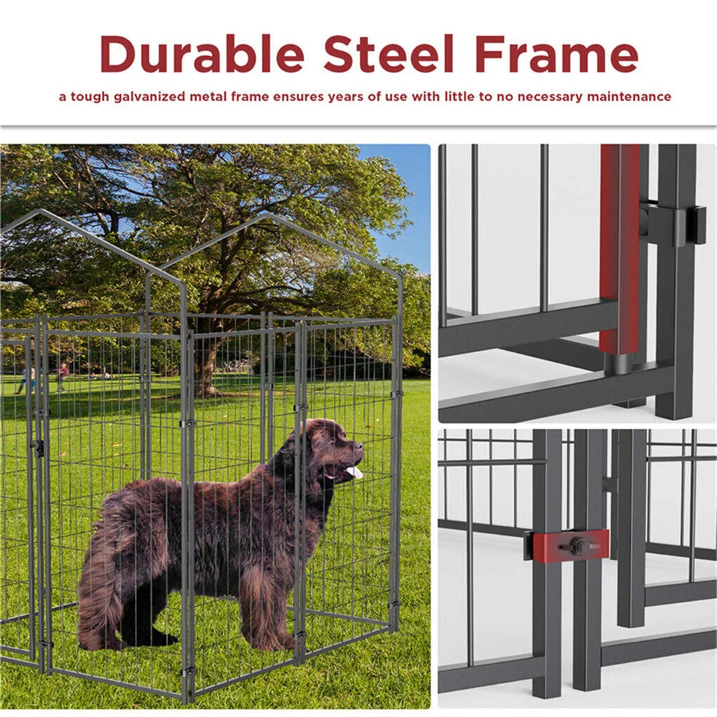 Large Dog Kennel 250x120x165cm Pet Cage with Roof