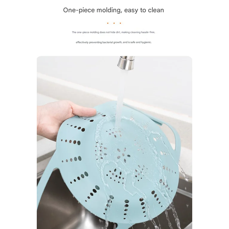 Large Pink Flexible Silicone Steamer Basket