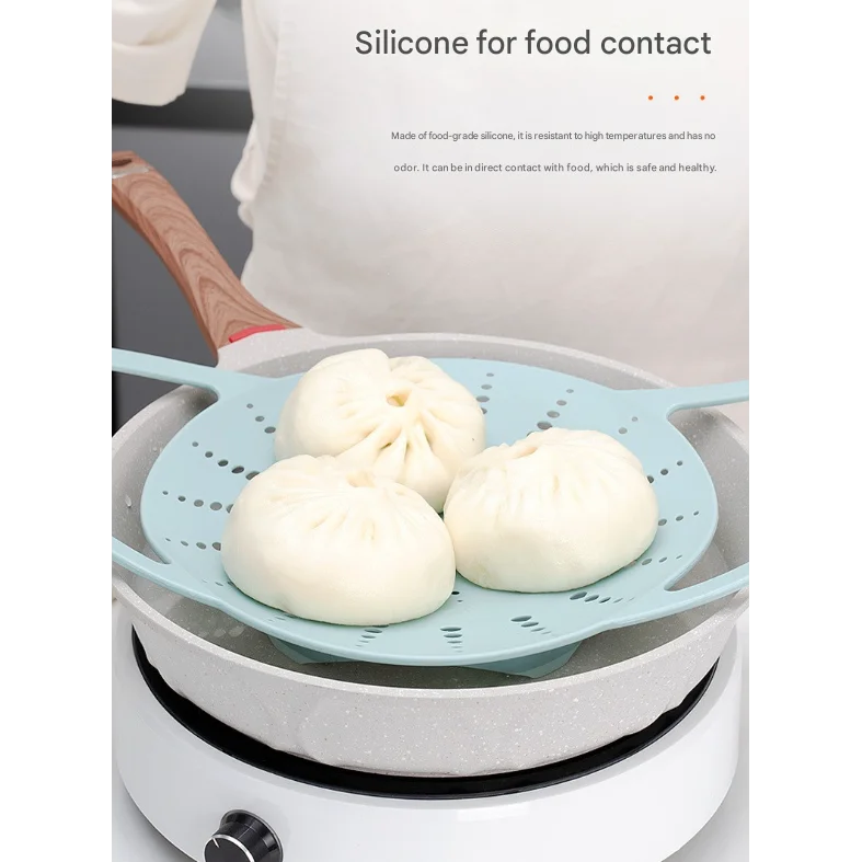 Large Pink Flexible Silicone Steamer Basket