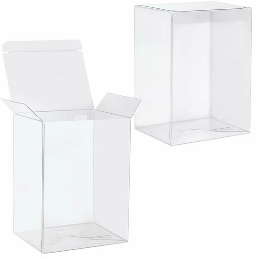 Large Plastic Rectangle Cube Box 10 Pack 22x14.5cm Gift