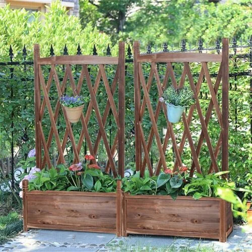 Large Raised Garden Bed Wooden Planter 90x30x33cm - Home &