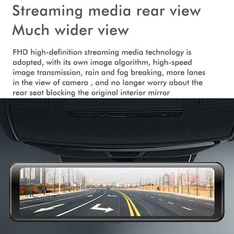 Large Screen Car Recorder with Dual Recording and Night
