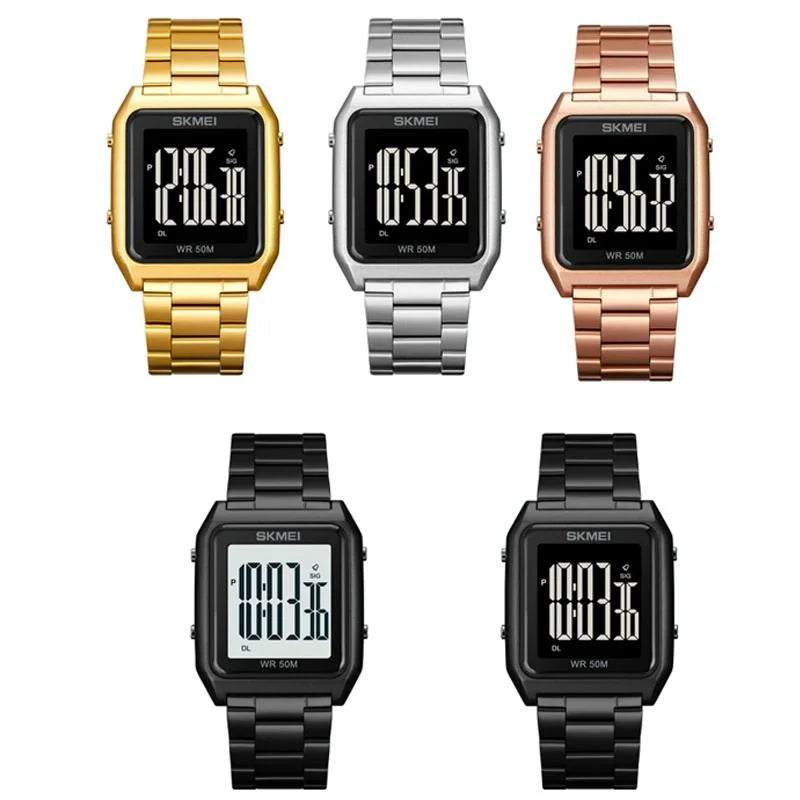 Large Screen Men Multi-function Luminous Watch with Steel
