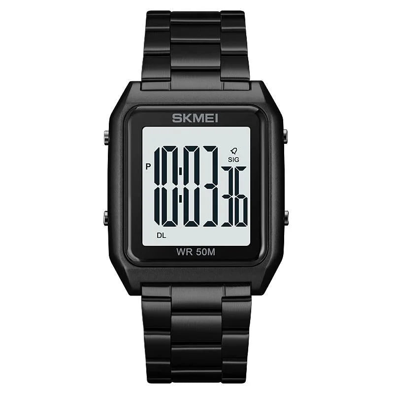 Large Screen Men Multi-function Watch with Steel Belt