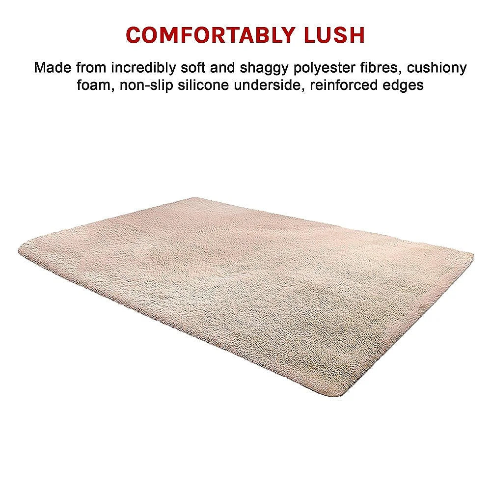Large Shaggy Floor Rug 230x160cm for Bedroom & Living Room