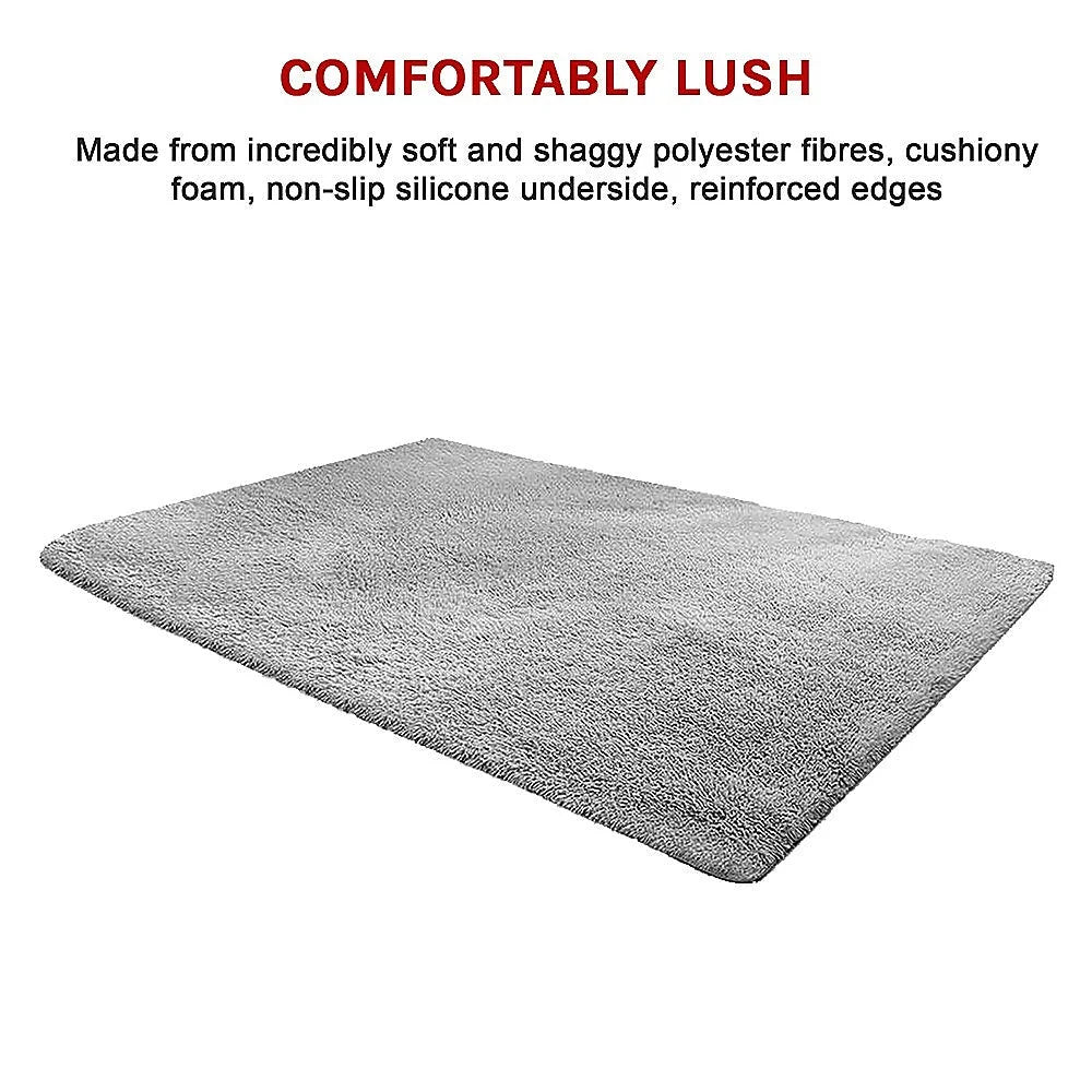 Large Shaggy Floor Rug 230x200cm for Bedroom & Living Room