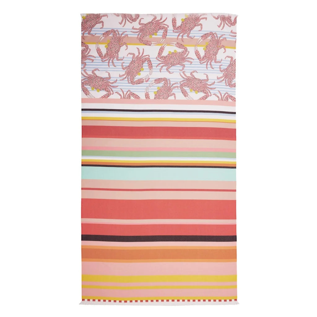 Large Towel OiCotton Digital Print - Crazy Crabs - Home &