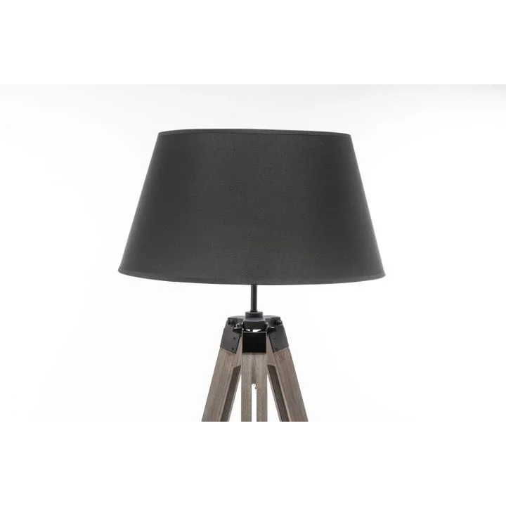 LARGE TRIPOD FLOOR LAMP Linen Shade Modern Light Retro