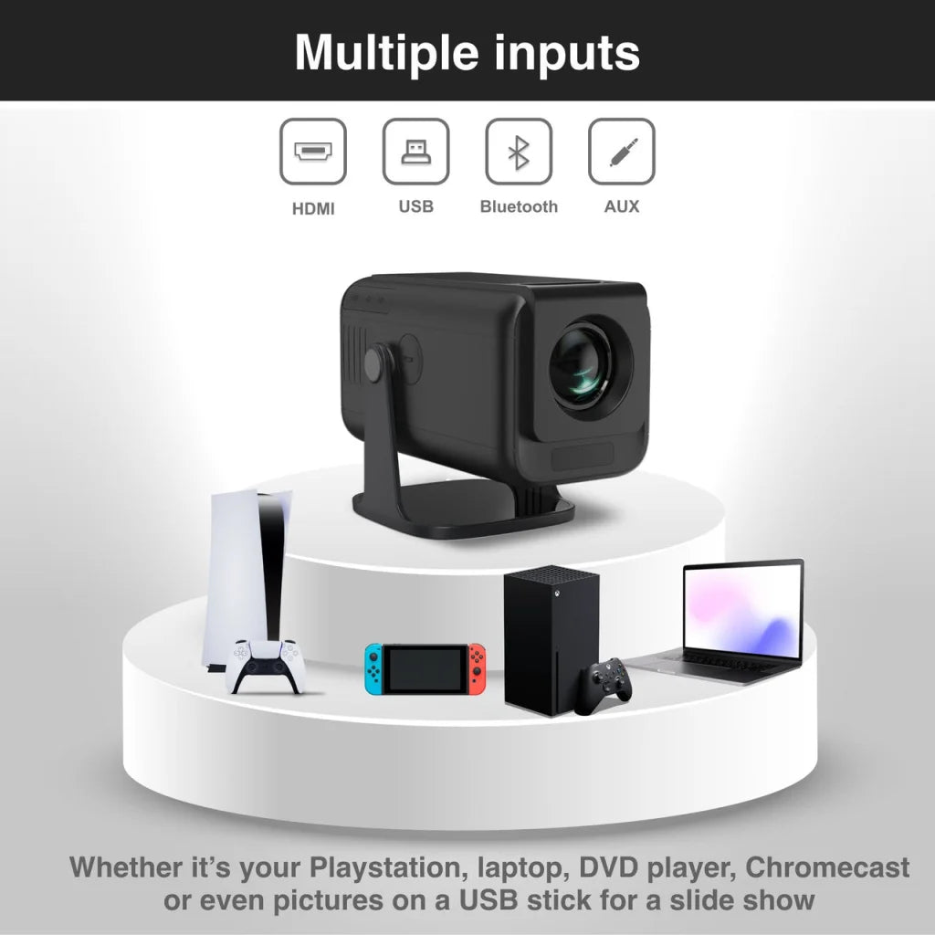 Black laser android multi with pack contents and accessory layout