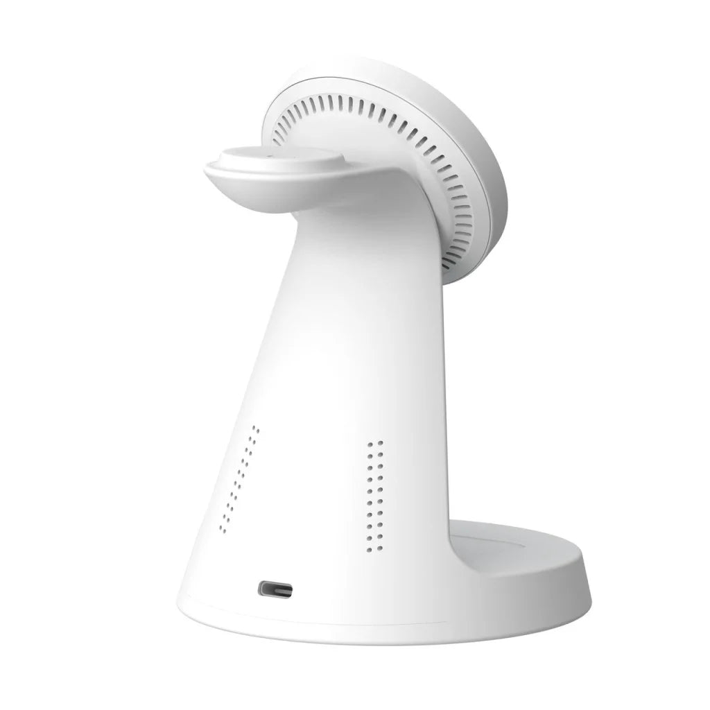 Laser 3 in 1 Wireless Charging Stand White - Electronics >