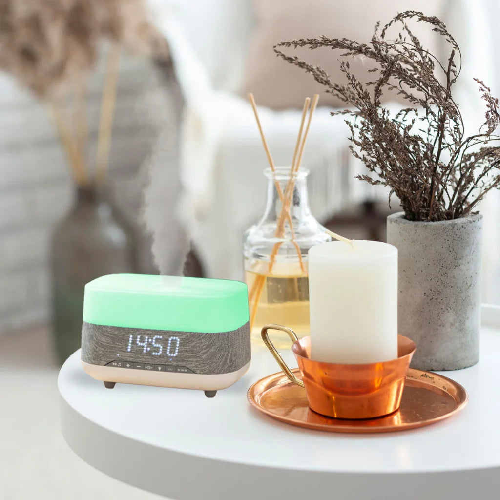 Wall clock with storage shelves and support legs