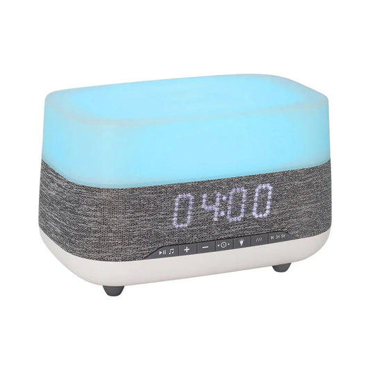 Laser Ambient Diffuser Clock Radio with Bluetooth Speaker