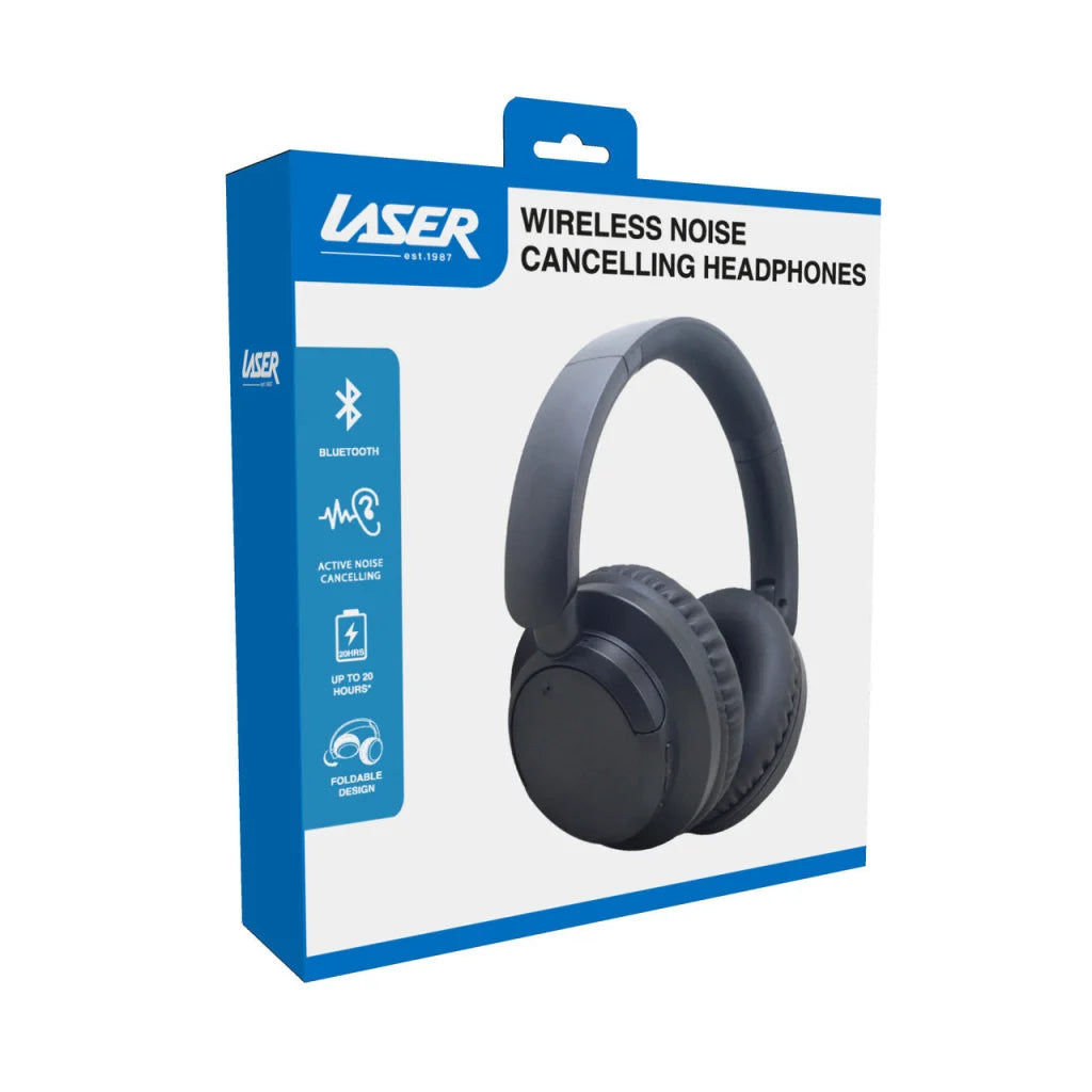 Laser ANC Bluetooth Headphones Black - Electronics >