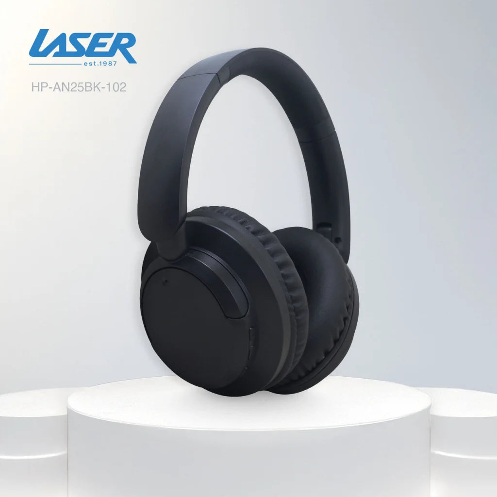 Laser ANC Bluetooth Headphones Black - Electronics >