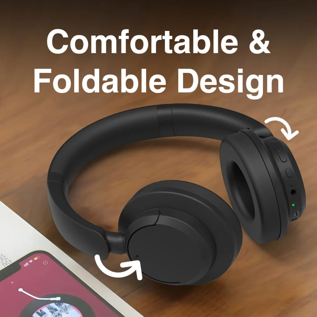 Laser ANC Bluetooth Headphones Black - Electronics >