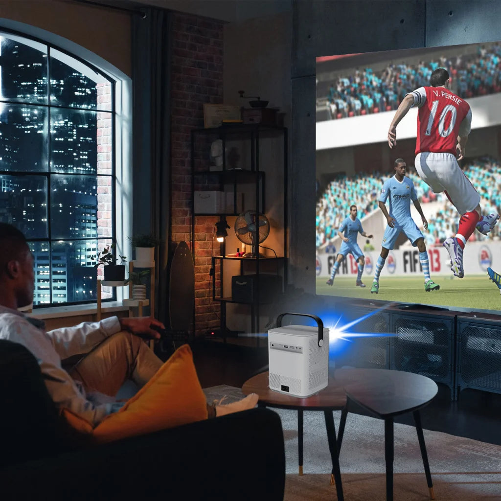 Laser Cube Android Projector with 120in Screen - Audio &