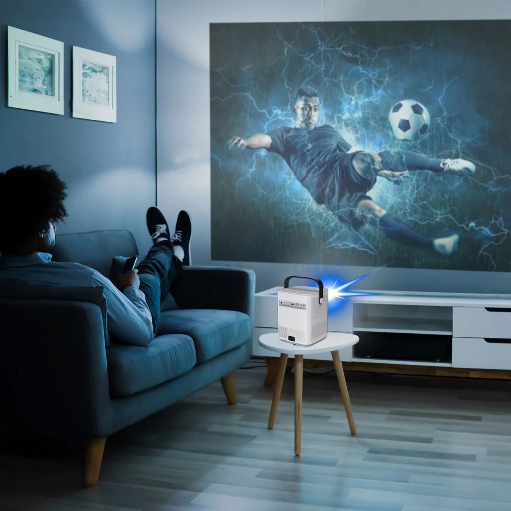Laser Cube Android Projector with 120in Screen - Audio &