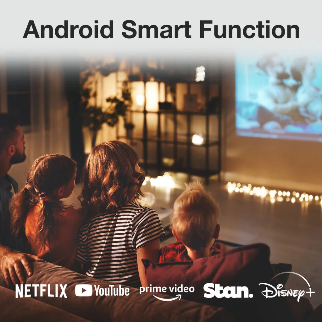 Laser Cube Android Projector with 120in Screen - Audio &