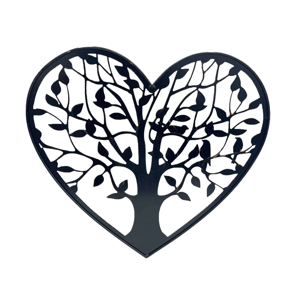 Laser Cut Tree Of Life Heart Wall Art 45x41cm - Home &