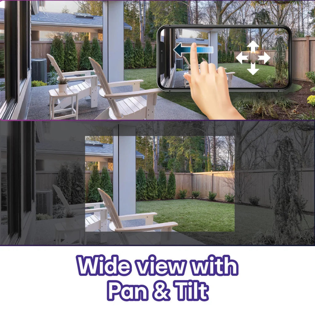 Laser FHD Outdoor Pan Tilt Camera Solar White - Electronics