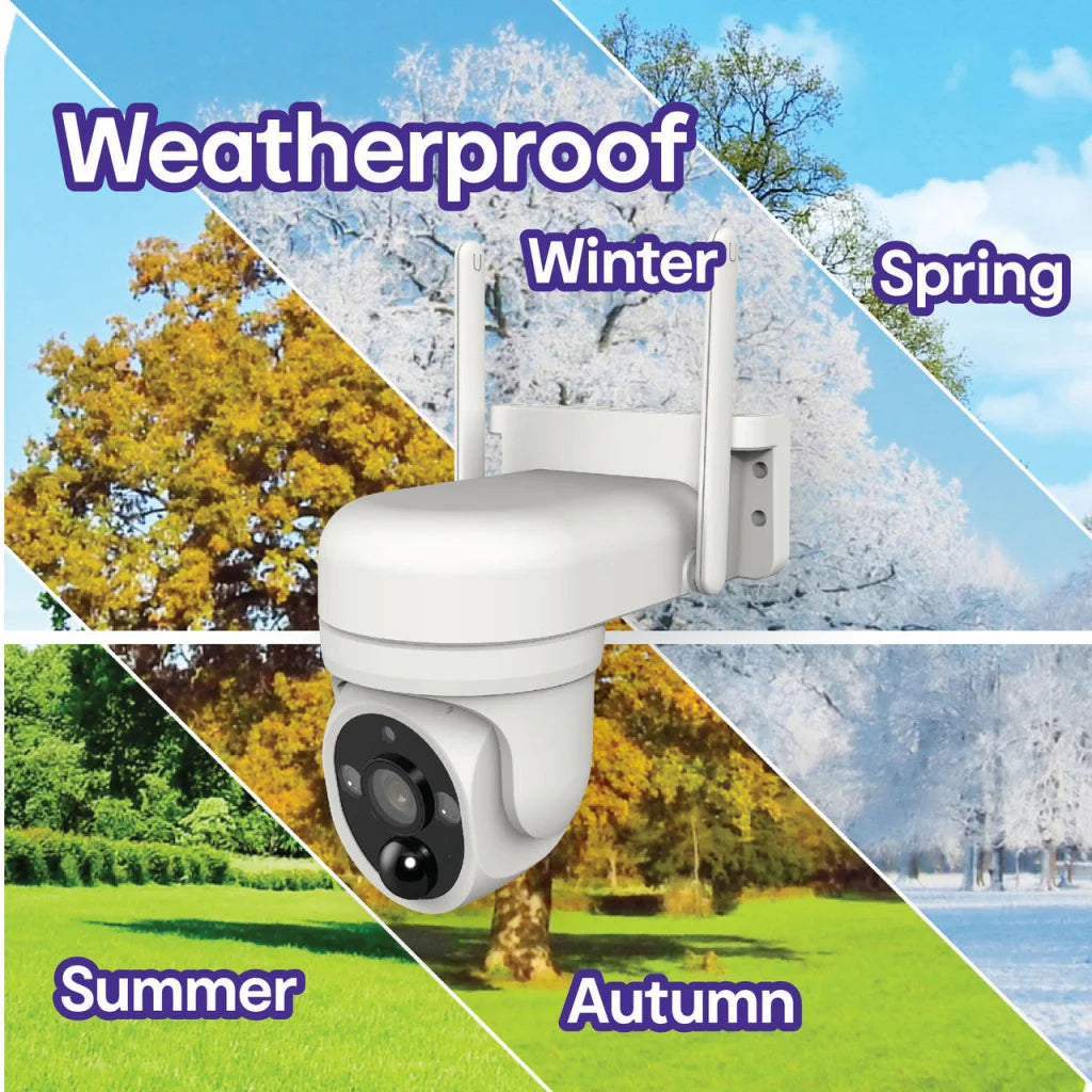 Laser FHD Outdoor Pan Tilt Camera Solar White - Electronics