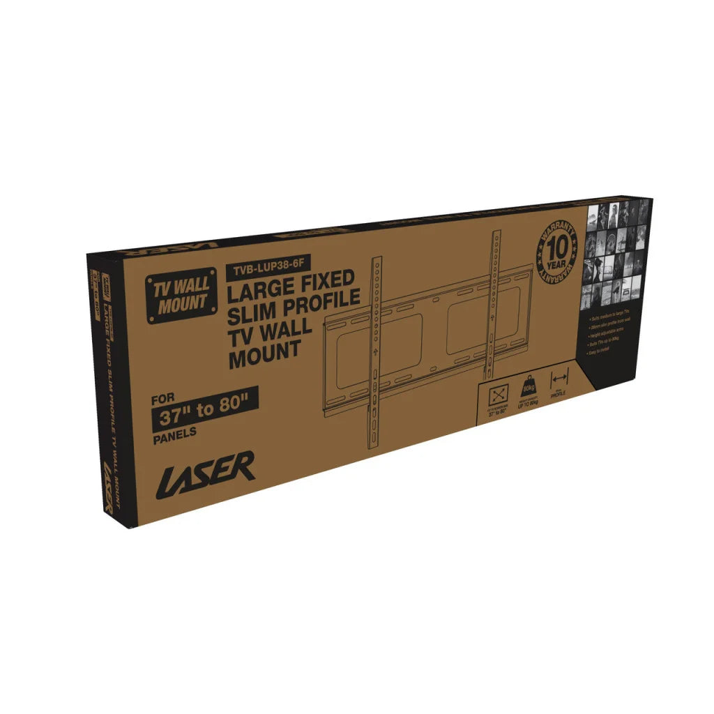 Laser Fixed Slim Profile TV Wall Mount - 37 to 80 Inch