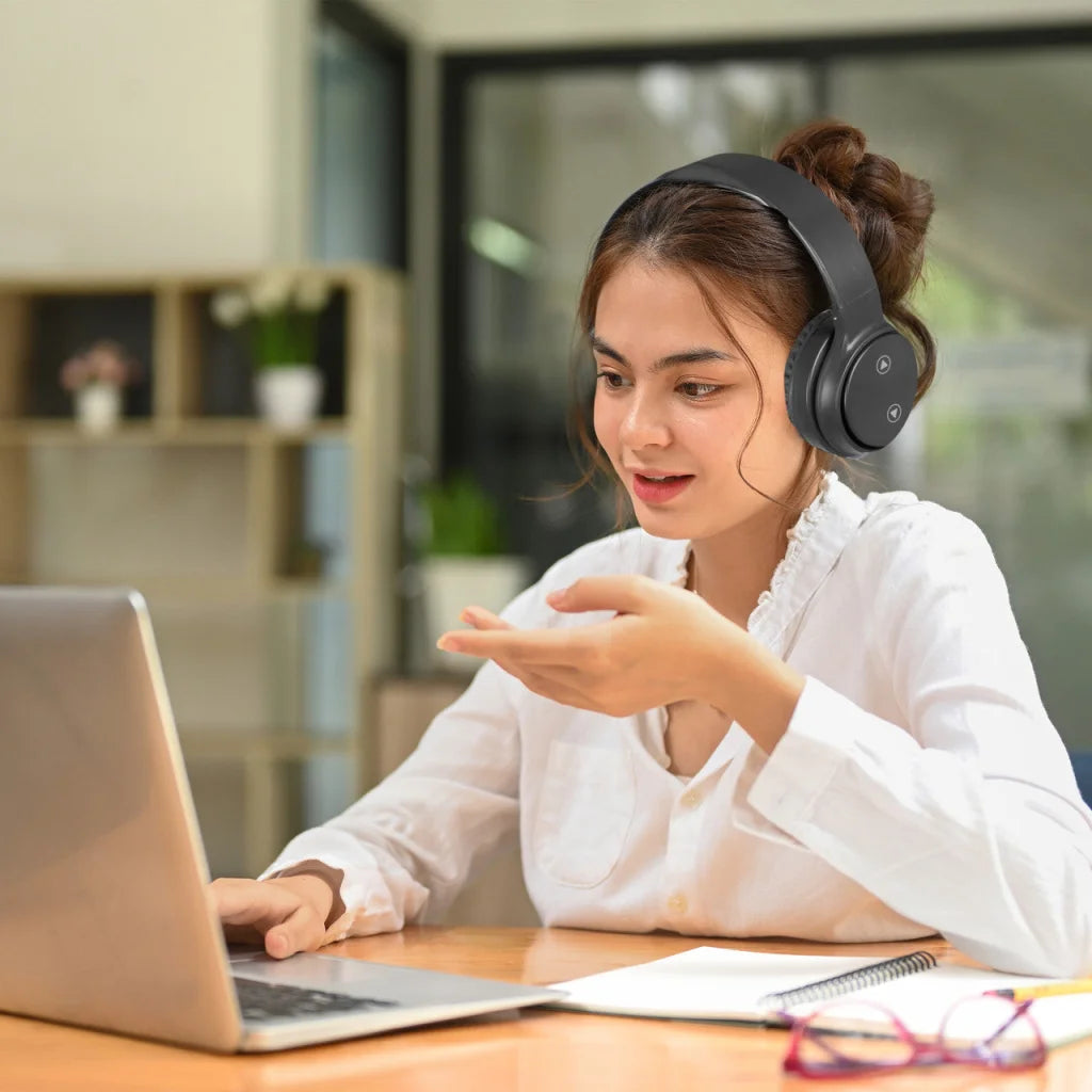 Laser Foldable Bluetooth Headphones with Mic