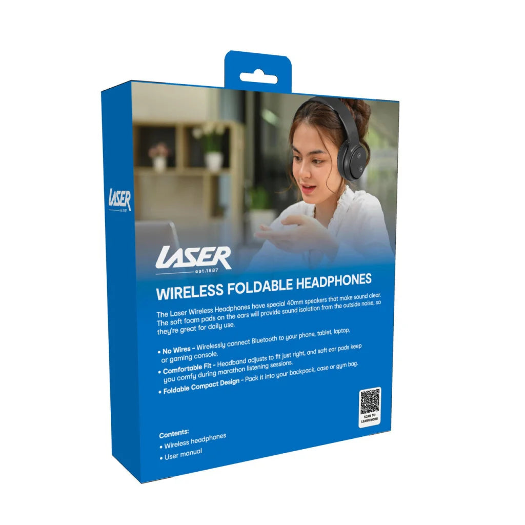 Black laser foldable bluetooth with colour matched pieces and support fittings