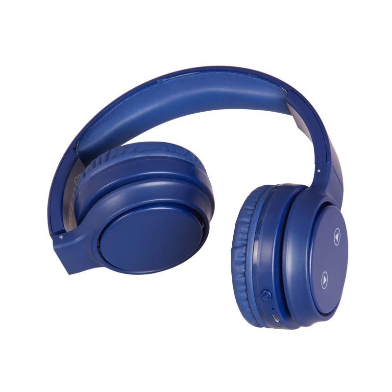 Blue Laser Foldable Bluetooth Headphones Mic Navy Electronics Earphones