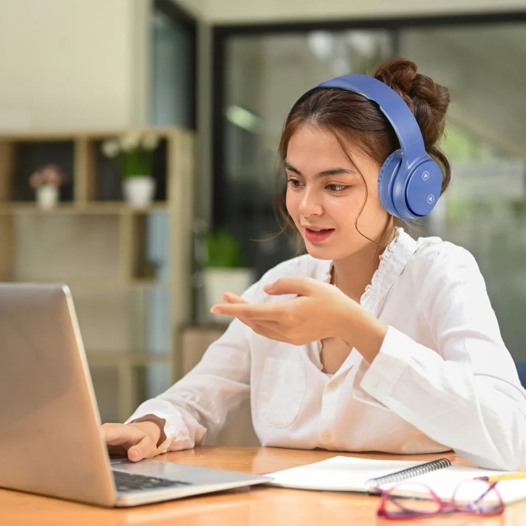 Laser Foldable Bluetooth Headphones with Mic