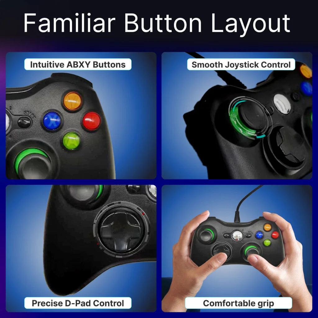 Laser Gaming Wired PC Controller - Black - Electronics >