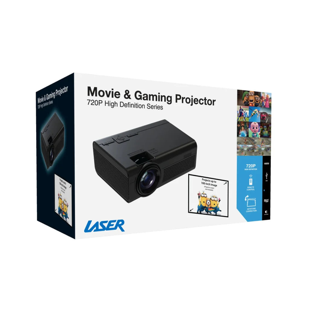 Laser HD Projector with Bluetooth & HDMI - Audio & Video >