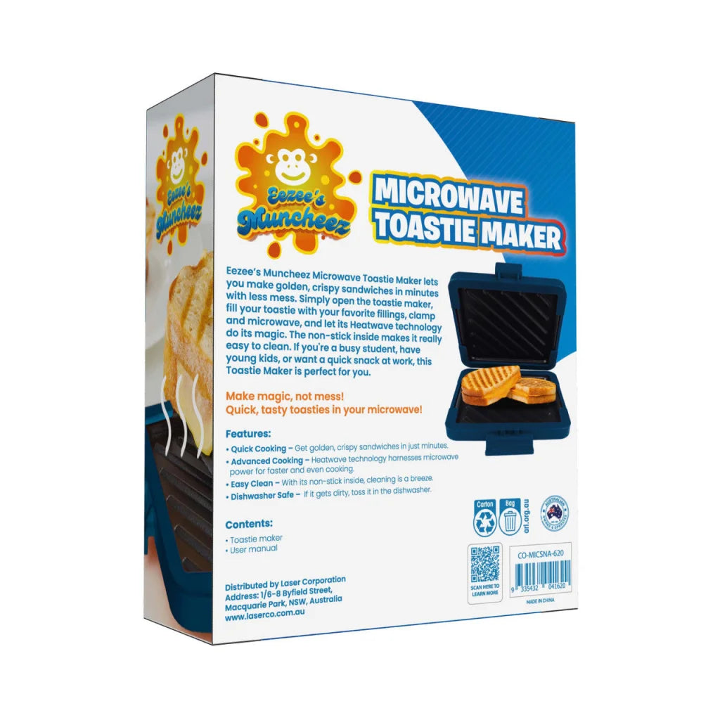 Laser Heatwave Tech Microwave Toastie Maker Blue - Health &