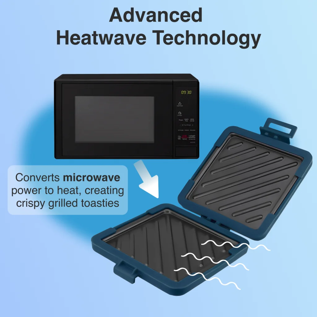 Laser Heatwave Tech Microwave Toastie Maker Blue - Health &