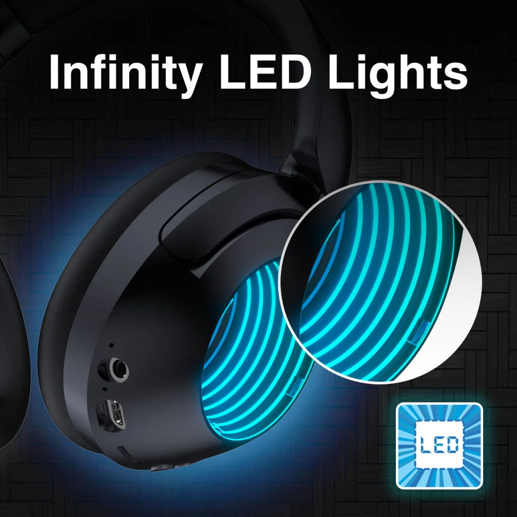 Laser Infinity Light Bluetooth Headphones - Electronics >