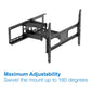 Laser Medium Full Motion TV Wall Mount for 32 inches -55