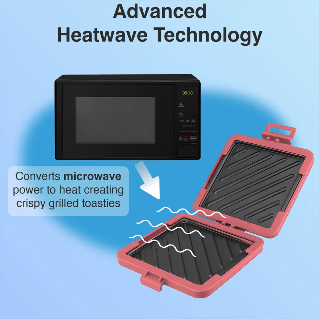 Laser Microwave Toastie Maker Flamingo Pink - Health &