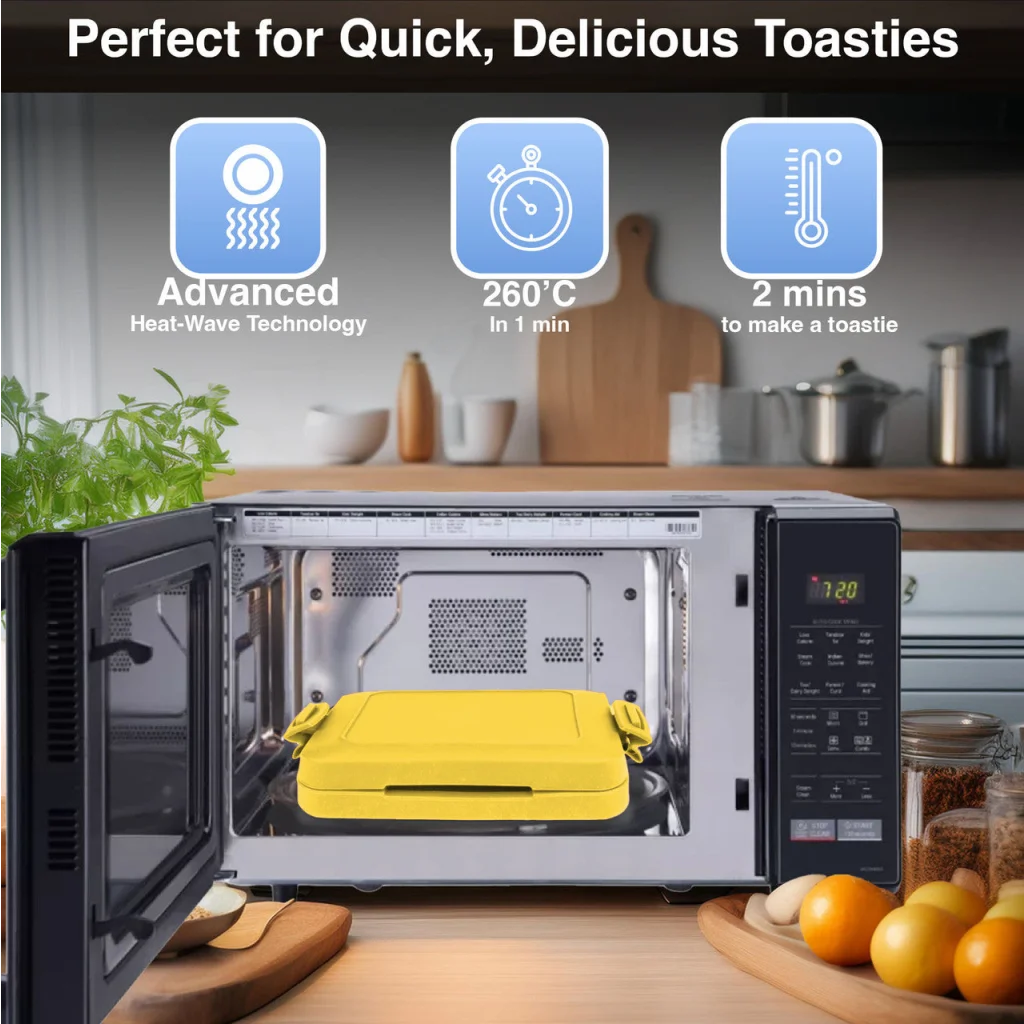 Laser Microwave Toastie Maker Smiley Face - Health & Beauty