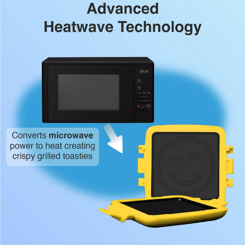 Laser Microwave Toastie Maker Smiley Face - Health & Beauty