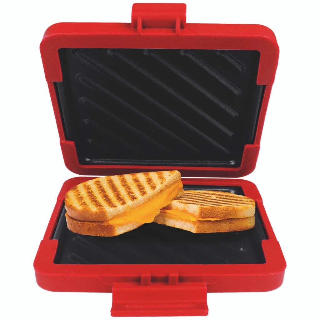 Laser Microwave Toastie Maker with Heatwave Tech Red