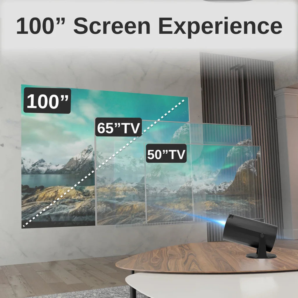 Laser Multi Angle Android LED Projector Black - Audio &