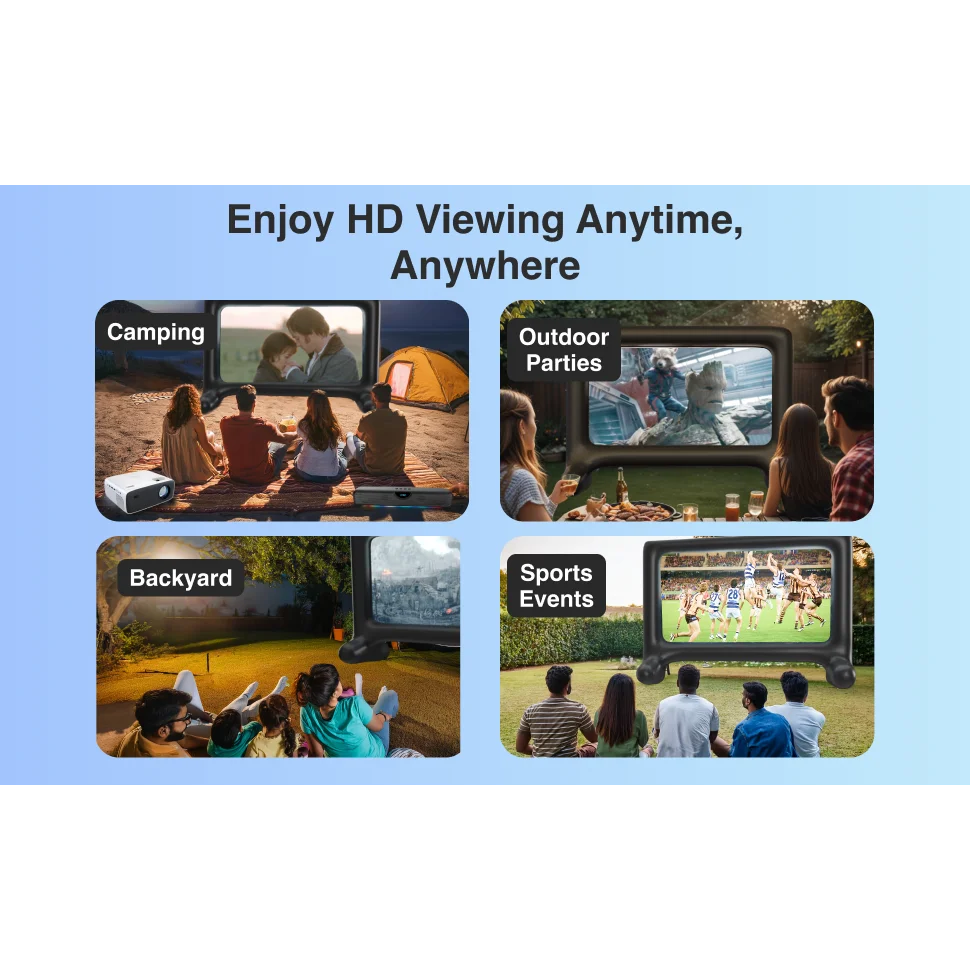 Laser Outdoor Cinema: Full HD Projector 144’’ Screen &