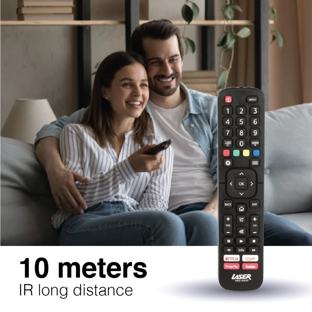 Laser remote control with hisense tv
