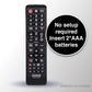 Laser remote control with outer casing finish and controls