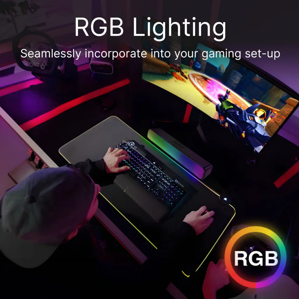 Laser RGB Bluetooth Gaming Soundbar Black - Audio & Video >